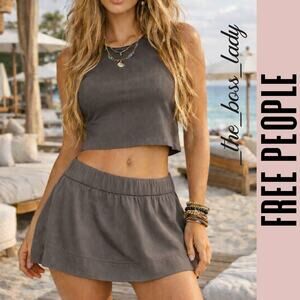 Free People skirt set co-ord top and skirt matching set boho Small